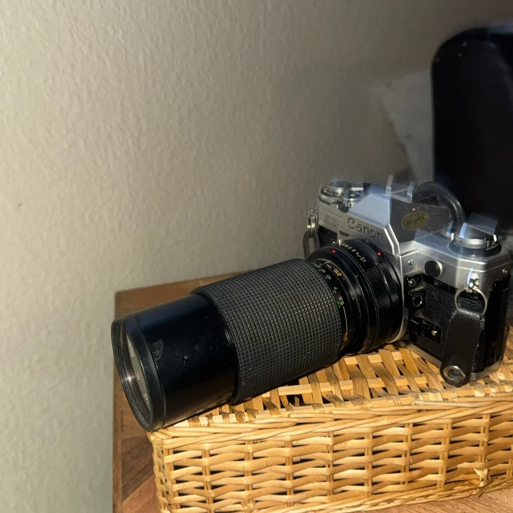 Canon AE-1 Black and Silver Film Camera